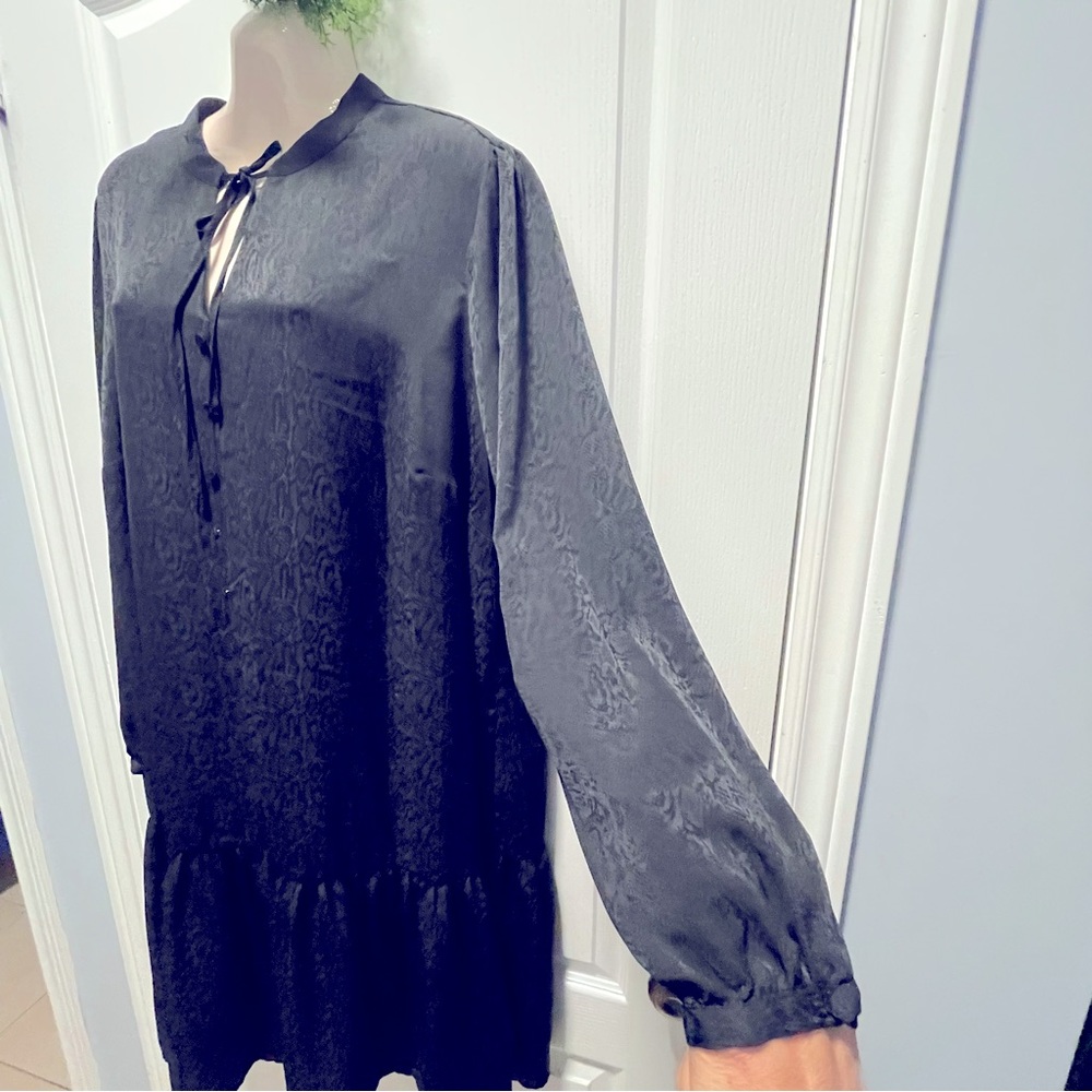 🌸3 for $30 NWT Joe Fresh Little Black Dress cetim jacquard Size 1X